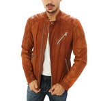 Paolo Motorcycle Jacket // Brown (2XL)