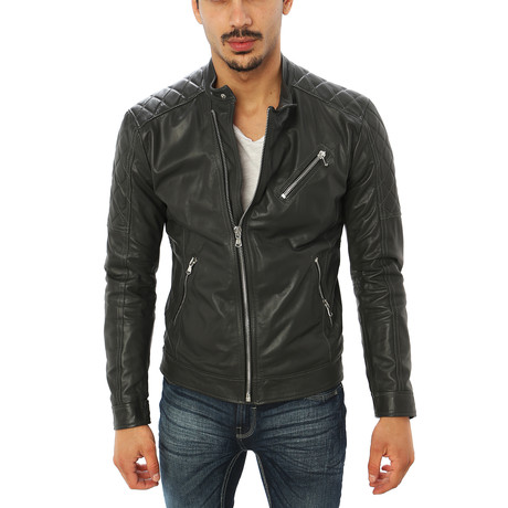Paolo Motorcycle Jacket // Charcoal (M)