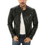 Paolo Motorcycle Jacket // Midnight Black (L)
