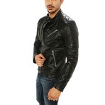 Paolo Motorcycle Jacket // Midnight Black (L)