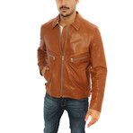Giorgio Italian Leather Jacket // Brown (S)