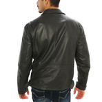 Giorgio Italian Leather Jacket // Charcoal (2XL)