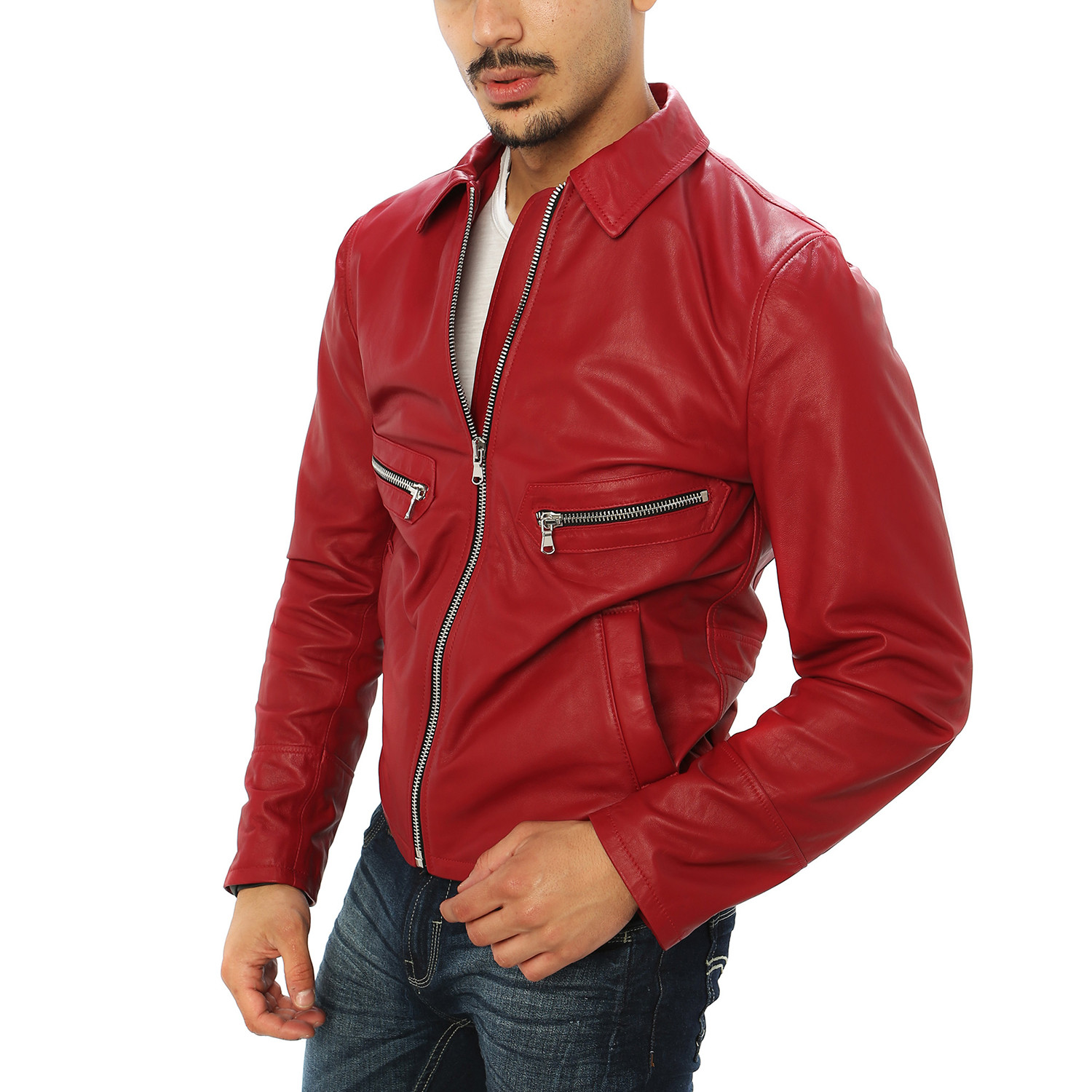 Giorgio Italian Leather Jacket // Red (S) - Arturo Vannini - Touch of ...