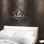 Om Symbol Lotus Flower 3D Metal Wall Art (24"W x 20.5"H x 0.25"D)