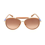 ET103SL 231 Man Sunglasses // Light Brown + Blue