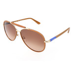 ET103SL 231 Man Sunglasses // Light Brown + Blue