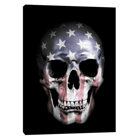 American Skull Black (26"W x 34"H x 0.75"D)