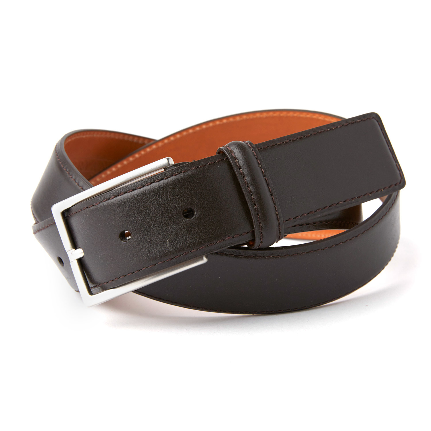 Genuine Smooth Portofino Lamb Leather Belt // Brown (42&quot; Waist) - Men&#39;s Accessories Clearance ...
