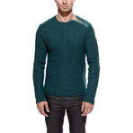 Merino Wool Zip Sweater // Jade (L)