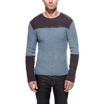Jugar Merino Wool Block Sweater // Slate + Steel (XL)