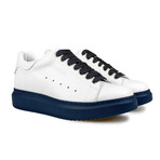 Ajax Low-Top Sneaker // White + Blue (US: 10.5)