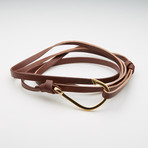 Hook Clasp Leather Wrap Bracelet