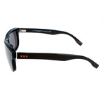 ZC0015 Men's Sunglasses // Shiny Black + Smoke