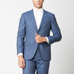 Paolo Lercara // Modern Fit Suit // Blue Boxes (US: 38S)