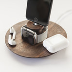W1 Charging Stand // Apple Watch + Phone // Walnut