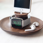 W1 Charging Stand // Apple Watch + Phone // Walnut