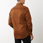 Damion Slim-Fit Dress Shirt // Light Brown (XL)