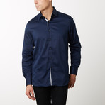 Damion Slim-Fit Dress Shirt // Navy (XL)