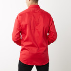 Damion Slim-Fit Dress Shirt // Red (S)