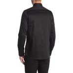 Walton Slim-Fit Dress Shirt // Black (L)