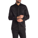 Bruno Slim-Fit Dress Shirt // Black (L)