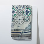 Chain Wool + Silk Blend Scarf // Gray 