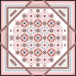 Chain Silk Twill Scarf // Pink