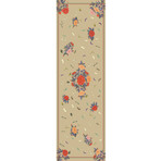 Painting of Peonies Silk Scarf // Olive