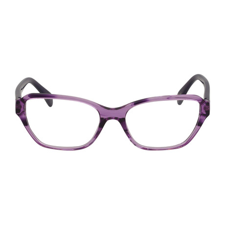 Ray-Ban // Women's Injected Optical Frame // Stripped Violet + Black Temple