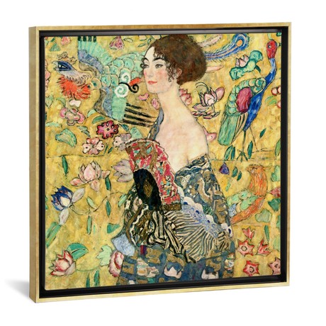 Lady with a Fan // Gustav Klimt (18"W x 18"H x 0.75"D)