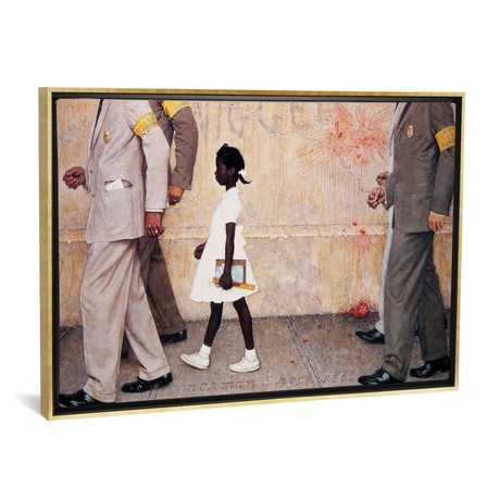 The Problem We All Live With (Ruby Bridges) // Norman Rockwell (18"W x 26"H x 0.75"D)