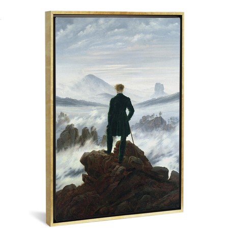The Wanderer above the Sea of Fog, 1818 // Caspar David Friedrich (26"W x 18"H x 0.75"D)
