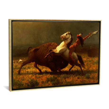 Figure Study, The Last Of The Buffalo, c.1888 // Albert Bierstadt (18"W x 26"H x 0.75"D)