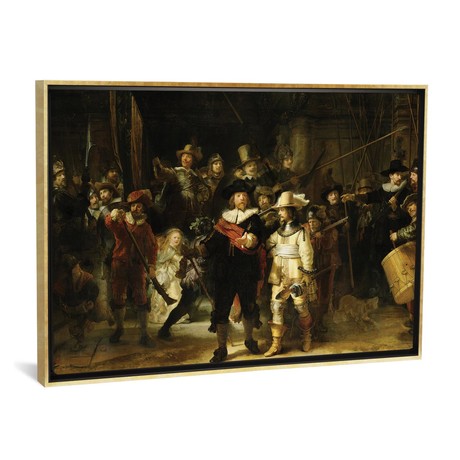 The Nightwatch (Militia Company Of District II Under The Com // Rembrandt van Rijn (18"W x 26"H x 0.75"D)