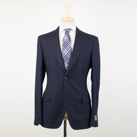 Belvest // Wool 2 Button Sport Coat // Oxford Blue (Euro: 46)