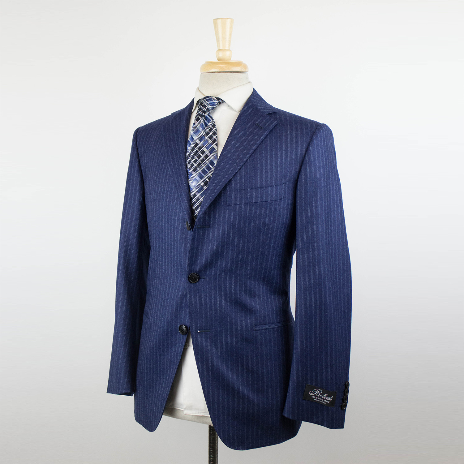 Wool 3 Roll 2 Button Suit // Blue (Euro: 48R) - Luxury Suiting - Touch ...