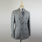 Plaid Wool Double Breasted Sport Coat I // Gray (Euro: 48S)