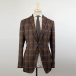Wool Blend Unstructured 3 Roll 2 Sport Coat // Brown (Euro: 52R)