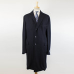 Belvest // Twill Cashmere Full Length Coat // Blue (Euro: 48S)