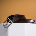 Reversible Textured Leather Belt // Testa Di Moro (36")