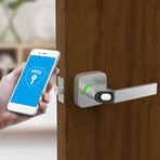 Ultraloq UL1 Fingerprint + Key Fob Smart Lock // Satin Nickel (Smart Lock + WiFi Bridge)