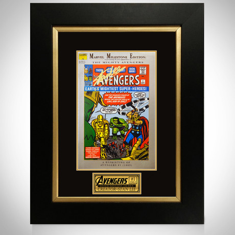 Avengers #1 Milestone Edition // Stan Lee Signed Comic // Custom Frame (Signed Comic Book Only)