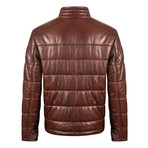 Wood Leather Jacket // Brown (3XL)