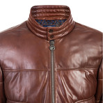 Wood Leather Jacket // Brown (2XL)