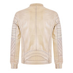 Byron Leather Jacket // Beige (L)
