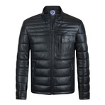 Tag Leather Jacket // Black (L)