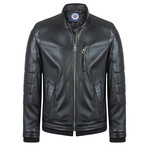 Shooter Leather Jacket // Black (L)