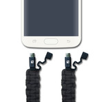 Paracord Charging Cable // Black // Set of 2 (Micro USB)