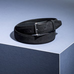 Printed Suede Belt // Black (Size 30)
