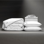 Classic Cool + Crisp Perfect Bedding Bundle // White Goose Down // White (Full)